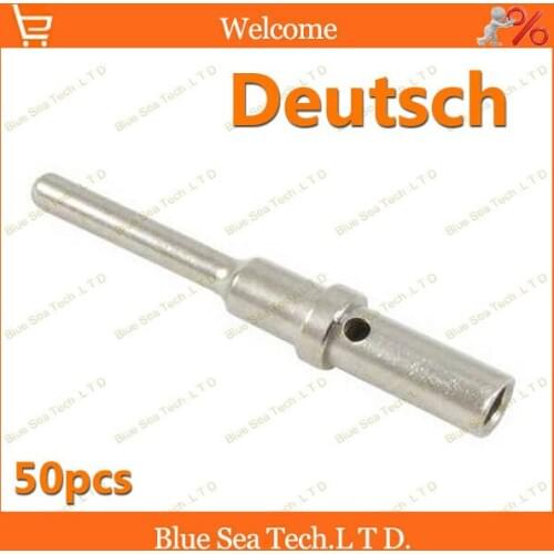 50pcs Male Deutsch Crimp terminal for Car,car engine terminals for VW Audi BMW,16 AWG,Max:13A
