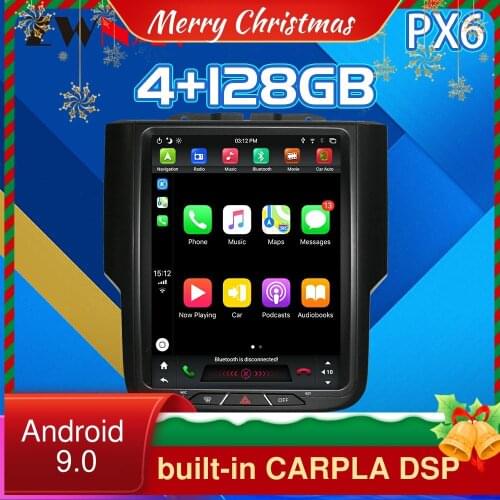 128GB Tesla Screen Android 9 For Dodge RAM 1500 Car Multimedia Pleayer GPS Audio Radio Stereo Head Unit 2014-2018