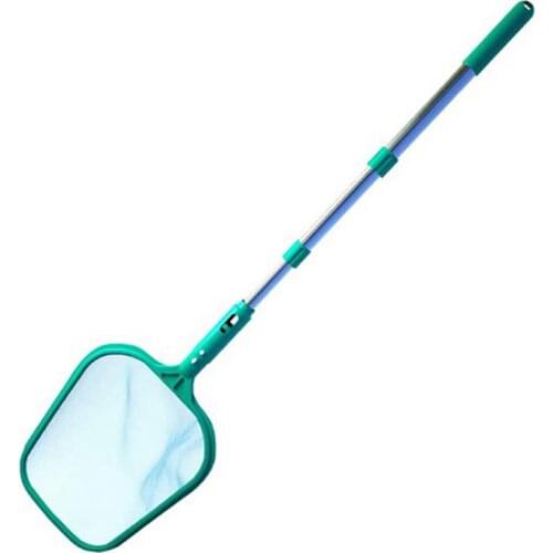 Pool Leaf Skimmer Net Telescopic Fine Mesh Rake Cleaning Tool Home Outdoor Pool Cleaner Accessories Professional Salvage Net