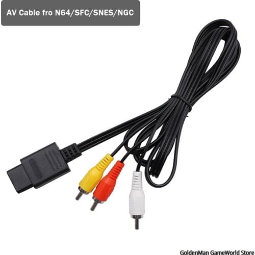 Bitfunx 1.8m AV-S RCA Audio Video Cable A/V TV Cable for Nintendo SFC/SNES/N64 GameCube Console