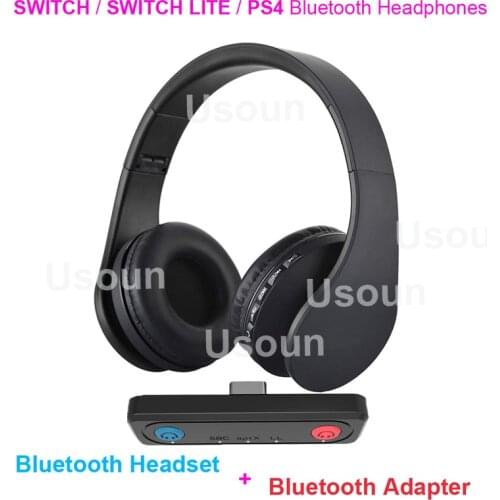 Switch Bluetooth Headphones for PS4 5 PC Nintendo Switch Lite with Bluetooth Adapter, Low Lag Dual Sound and Mic