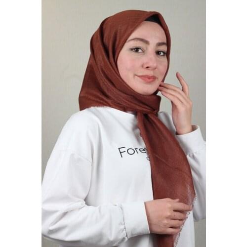 BONJELA SHİNE FLAT SILVERY LINEN SCARF-DESEN-02-RENK-33