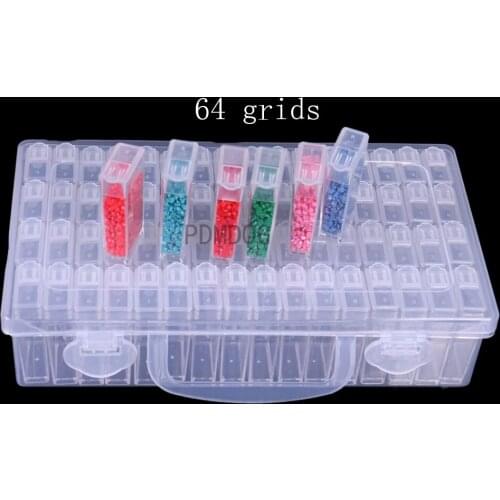 28/64pcs Bottles Diamond Painting Tools Accessories Storage Box Beads Container Diamond Embroidery Stone Mosaic Convenience Box