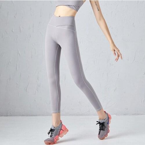 Quick Drying Sports Running Yoga Pants Peach Hips Naked High Waist Womens Bodybuilding Pants