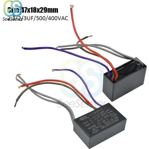 CBB61 Starting Capacitance AC Fan Capacitor 2.3UF+2UF+3UF AC 500V 400V 5 Wires CBB Motor Run Capacitor For Ceiling Fan