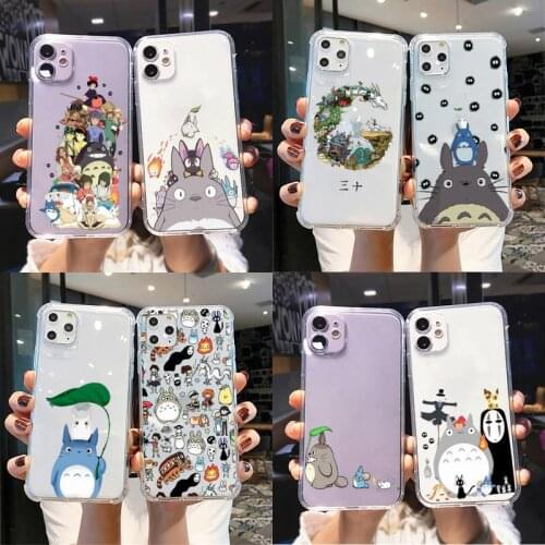Totoro Spirited Away Ghibli Miyazaki Phone Case For iPhone X XS MAX 6 6s 7plus 8 8Plus 5 5S SE 2020 XR 11 11pro max Clear Cover