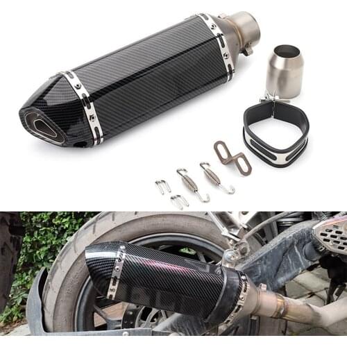 Carbon Fiber Black Exhaust Systems Pipe Muffler DB Killer Moto 51mm Motorcycle Universal Accessories Stainless Steel
