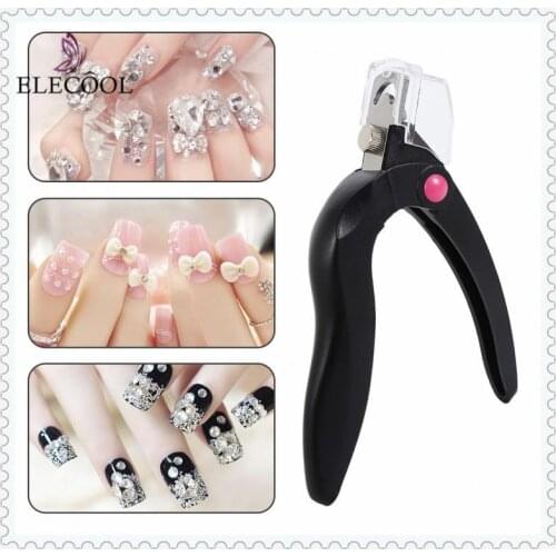 ELECOOL Luxury Stainless Steel Head Nail Clipper Acrylic Gel French False Nail Tips Cutter Clipper Nail Care Tools High Quality