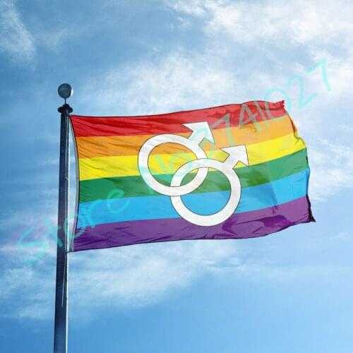 Gay Pride Flag Gay Mens Flag Mars Flag hot sell goods 3X5FT 150X90CM Custom Banner brass metal holes