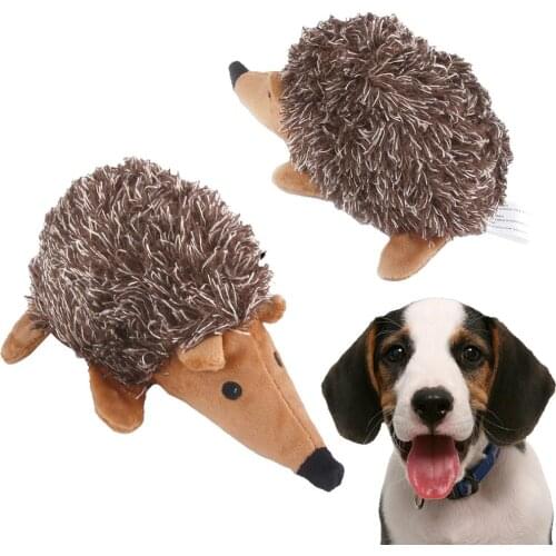 Interactive Pet Dog Cat Funny Fleece Durability Plush Dog Toys Squeak Chew Sound Toy Fit For All Pets Plush Toys Hedgehog Shape