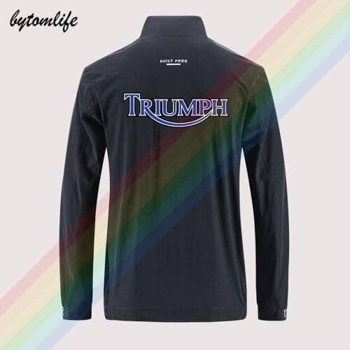 GILDAN Triumph Logo Sweatshirts jacket mens Outdoor zippered comfortable Light Soft Fashion casual Back printing Asian size