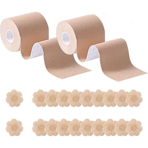 Boob Tape Bras For Women Adhesive Invisible Bra Nipple Pasties Covers Breast Lift Tape Push Up Bralette Strapless Pad Sticky