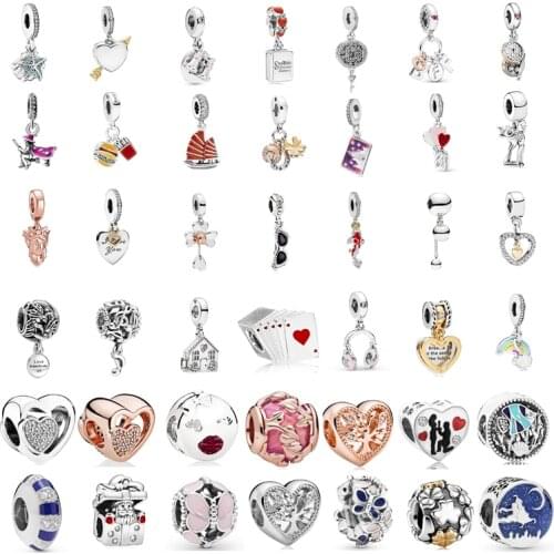 Hot new original Pandora charm koi love beaded Christmas jewelry gift accessories