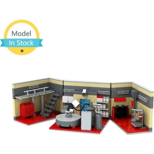MOC-20608 Poison Refining Tool Room Building Block Model Breaking Bad Lab Bricks Mens Boys Stitching Children Gifts Toy 509 Pcs