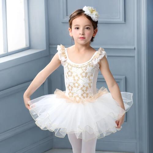 Pink/Purple/Blue/Rose Cute Ballet Dress For Girls Short/Long Sleeved Swan Lake Ballet Dance Costume Ballerina Children Clothes