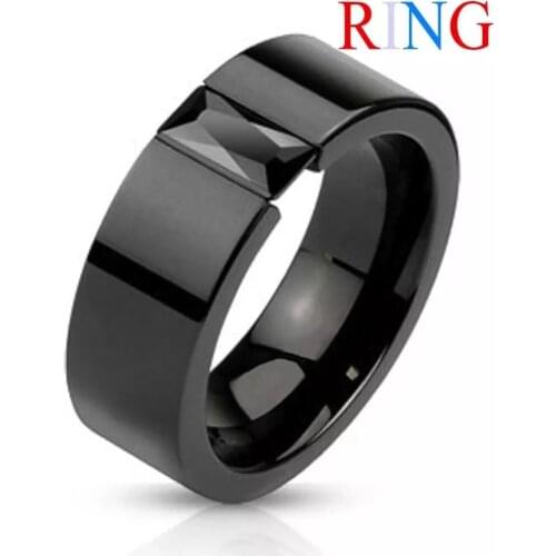 Fashion Unisex Rings Simple Carbide Vintage Women Wedding Engagement Men Jewelry Valentine Day Gift