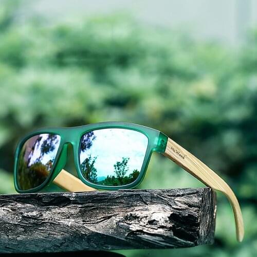 New Arrival Sea Gradient Shades Sunglasses for Men Bamboo Sunglasses Red UV400 Lenses Fashion Driving