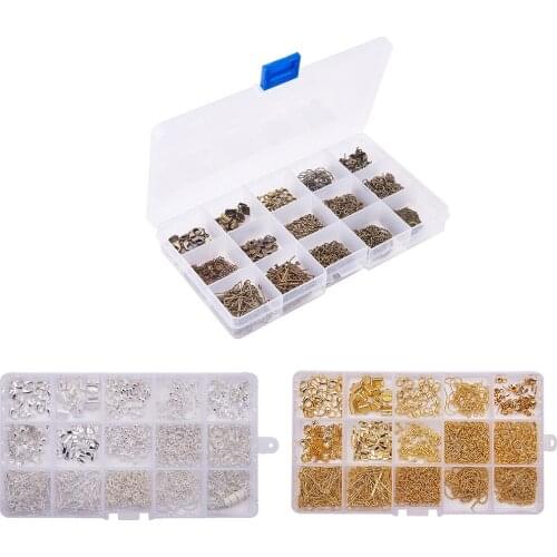 Jewelry Making Set Jump Ring Lobster Clasp Pin Chain Ear Hook For DIY Pendant Jewelry Making Kit Supplies Accessories