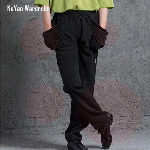 2021 New AN2143 Latin Dance Dress Male Pocket Design Latin Dance Pants Ballroom Samba Tango Chacha Belly Dancing Performamnce