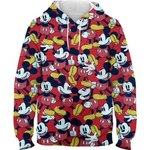 New Mickey Mouse Hoodies Men Women Children Sweatshirts 3D Print Pullover Streetwear Casual Long Sleeve Boy Girl Kids Cool Coat