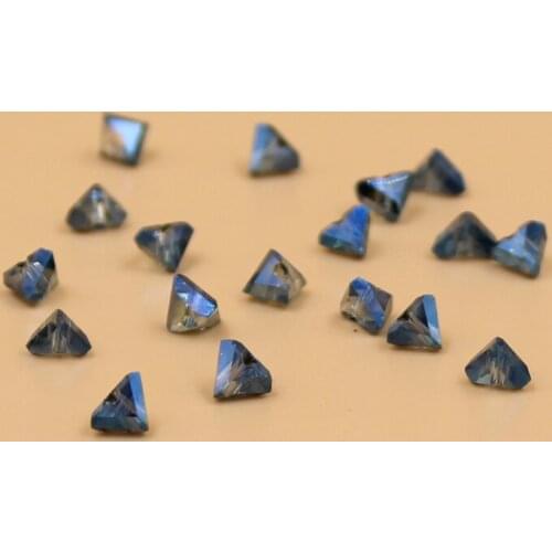 Wholesale 6mm 100pcs Triangle Austria Crystal Beads For Jewelry Making DIY Handmade Bracelet