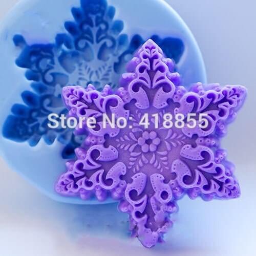 PRZY Snowflake Food-grade Silicone Soap Mold Aroma Stone Moulds Silicone Rubber CIQ,FDA,LFGB,CE / EU Eco-friendly 001