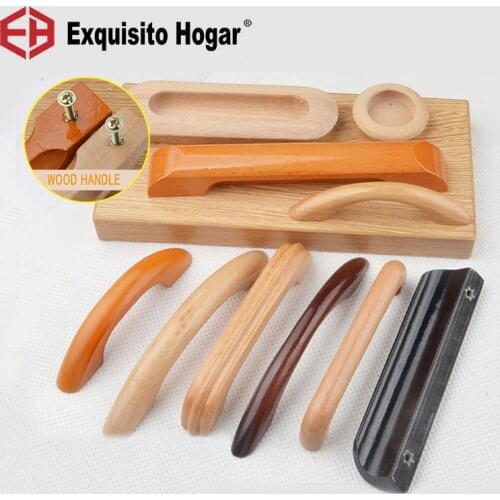 Wooden Cabinet Door Handle Drawer Knobs Kitchen Cabinet Handle Drawer Solid Wood Furniture