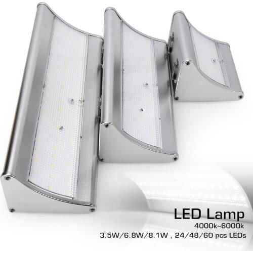 Super Bright 24 / 48 / 60 LED Solar Radar Motion Sensor LED Light Outdoor Patio Garden Wall Security Lamp Waterproof