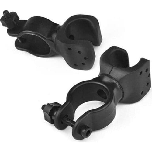 Led Flashlight Torch Clip Mount Bicycle Front Light Bracket Flashlight Holder Lantern Bike For Cycling Camping Outdoor