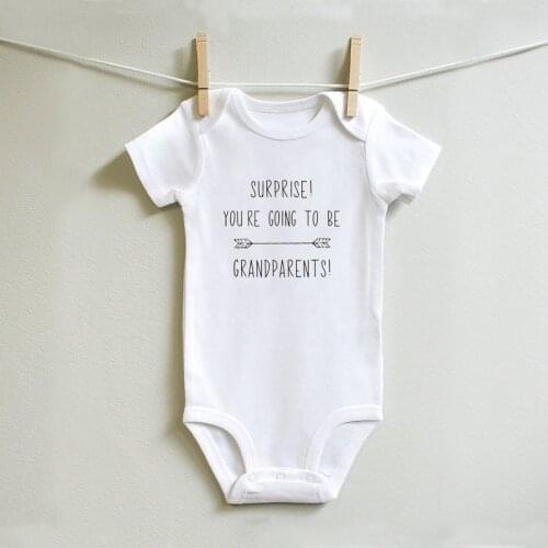 You Are Going To Be Grandparents Print Newborn Infant Baby Boys Girls Onesies Short Sleeve Romper Jumpsuit Cotton Baby Clothes