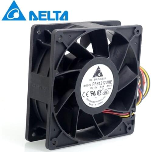 1pcs Original 120*120*38mm PFB1212UHE 120mm 12V 4.8A 12038 4 wire double ball cooling fan violence