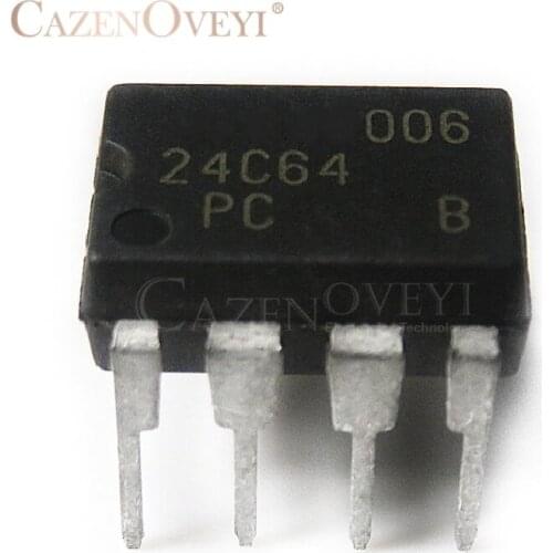 10pcs/lot New AT24C64N AT24C64AN 24C64 24C64AN AT24C64 DIP-8 EEPROM memory IC In Stock