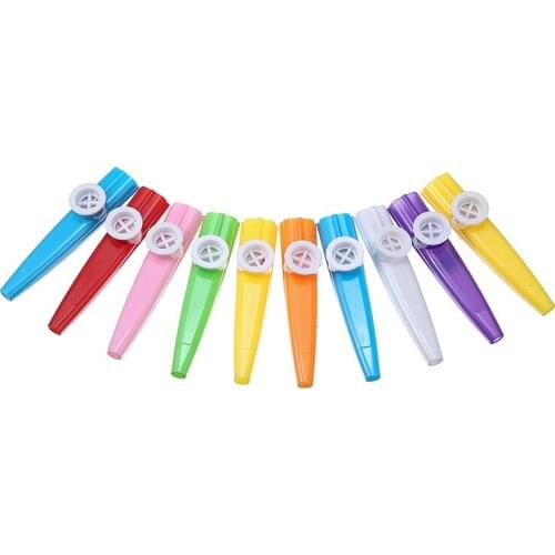 10pcs Colorful Kazoo Mouth Flute Harmonica Party Birthdays Harmonica Kids Educational Musical Instruments Random Color