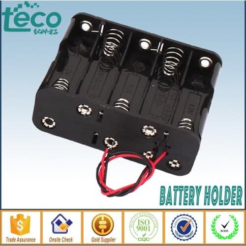2pcs/lot 10 AA Battery Holder New Plastic Battery Storage Box Wired TBH-2A-10E-W