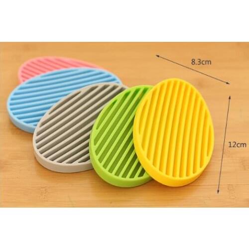 200pcs Silicone Flexible Toilet Soap Holder Plate Hollow Design Bathroom Soapbox Anti Slip Soap Dish Holder lin3827