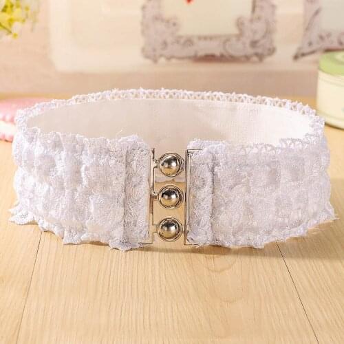 2020New Women Waist sealing Korean Version Sweet Loose Tight Waist Style With Skirt Lace Elastic Belt Decorative Dress Waistband