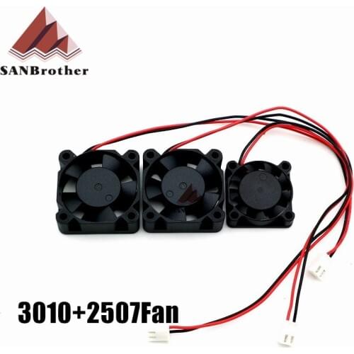 3PCS UM2 Ultimaker 2 Extended + Dual Fan Bracket 5V 12V 24V Fans 3D Printer Fan Hot End Heater Assembly Fan Work Quietly
