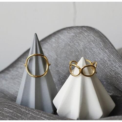 Amaiyllis Minimalist Circle Open Ring Simple Geometric Irregular Gold Rings Personality Jewelry For Women Ornaments