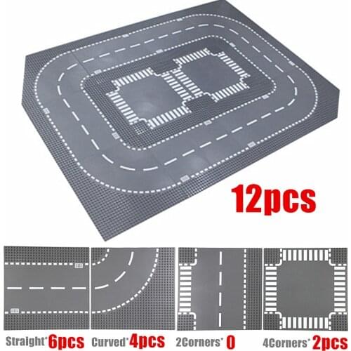 32*32 Dots Road Baseplates Classic Building Blocks Construction Toys City Street Bricks Compatible 32x32 River Placas De Base