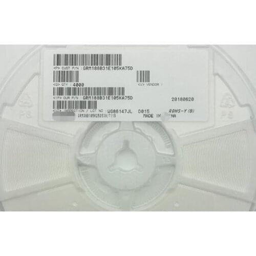 Free Shipping 4000pcs/LOT GRM188B31E105KA75D 0603 1UF 105 10% MLCC for Fuse