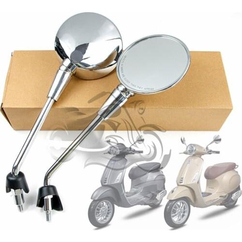 Motorcycle Rear View side Mirrors Round Scooter Fit for All Vespa Model GTV GTS LT LX LXV Sprint Primavera 50 125 250 300 GTS300