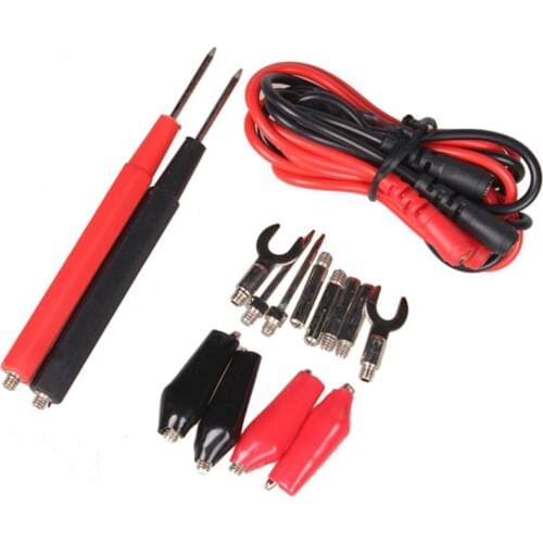 16 Pcs/Set Digital Multimeter Probe Test Lead Cable Alligator Clip 90cm Needle Tip Probe Test Leads Pin Wire Pen Cabl