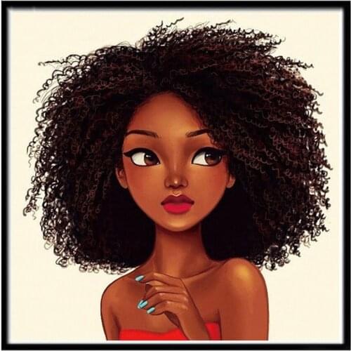 DIY Diamond Painting American African girl Diamond Mosaic Full Rhinestone Embroidery diamond Pictures mosaic 5d Cross Stitch