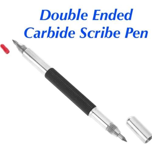 Double-headed Glass Tile Ceramic Marking Pen Diamond Wood Iron Carving Pen Stainless Steel Tungsten Carbide Tip Marks