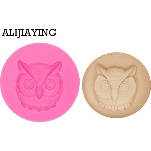DY0005 Owl head Silicone Mold Sugarcraft Candy Fondant Molds Cake Decorating Tools dessert decorators moulds