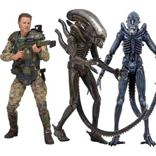 7inch NECA Aliens vs Predator Sergeant Craig Windrix Xenomorph Warrior Action Figure Model Toy Doll Gift