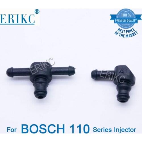Erikc 10pcs/bag Common Rail Injector Return Oil Backflow Pipe Connector Plastic T L for Denso Bosch 110 Series Fuel Injector