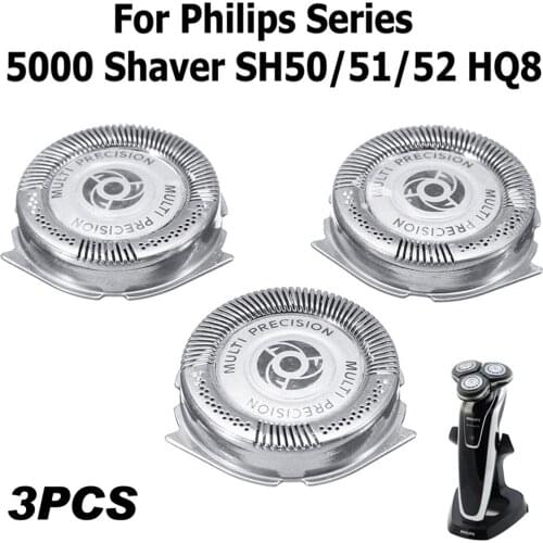 3pcs Ph-ili-ps Razor Shaving Cutter Head Shaver Tool For Ph-ili-ps Series 5000 Shaver SH50/51/52 HQ8 Replacement Shaver Head