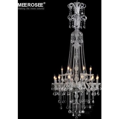Hot Sale Contemporary Clear Crystal Chandelier Luxurious Long Cristal Glass Arms Suspension Lamp Lighting Fixture for Staircase