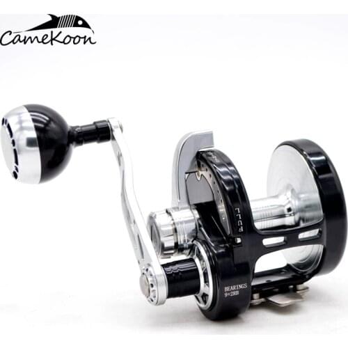 CAMEKOON Jigging Reel Pe7#-500M Max Drag 40kg Tuna reel 11BBs High Speed G-Ratio 5.3:1 Offshore Boat Fishing Reel Trolling Wheel